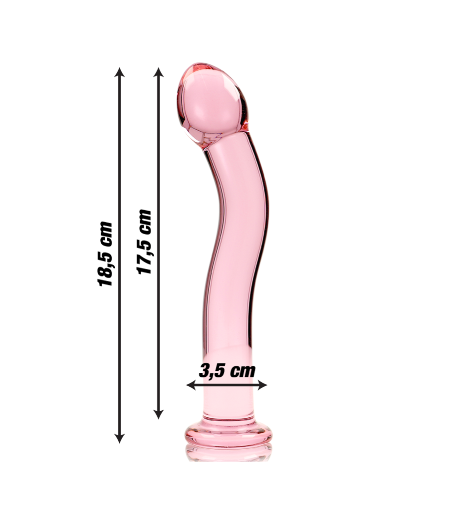 NEBULA SERIES BY IBIZA - MODELL 18 DILDO BOROSILIKATGLAS ROSA 18.5 CM -O- 3.5 CM