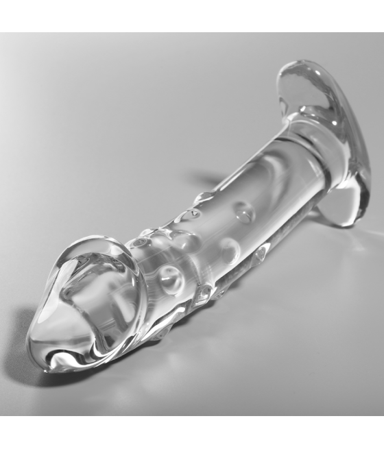 NEBULA SERIES BY IBIZA - MODEL 19 DILDO BOROSILICATE GLASS CLEAR 18.5 CM -O- 4 CM