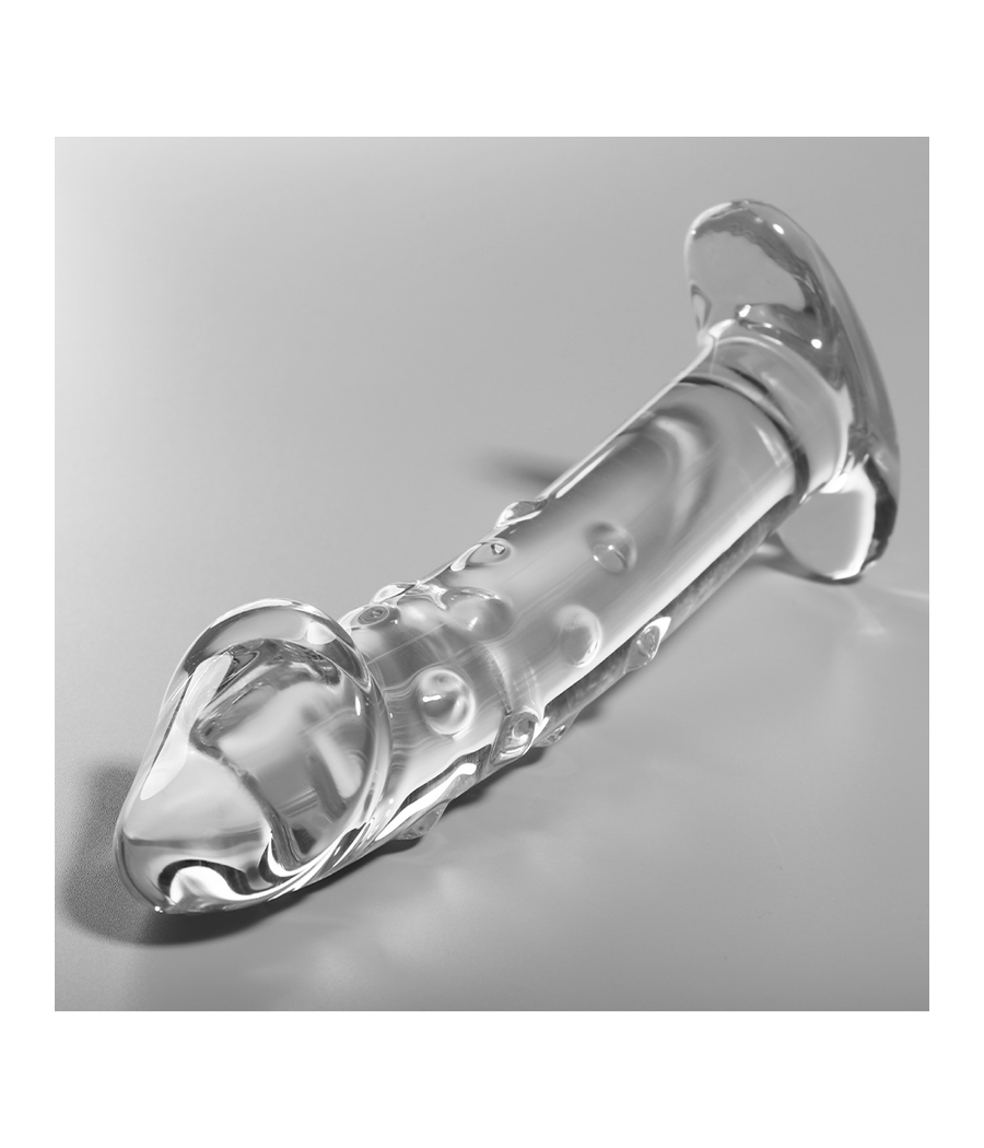 NEBULA SERIES BY IBIZA - MODELLO 19 DILDO IN VETRO BOROSILICATO TRASPARENTE 18.5 CM -O- 4 CM