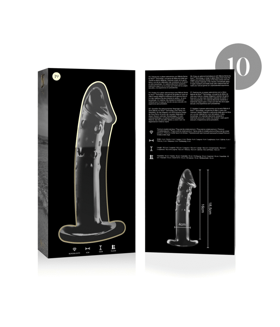 NEBULA SERIES BY IBIZA - MODELO 19 DILDO CRISTAL TRANSPARENTE 18.5 CM -O- 4 CM