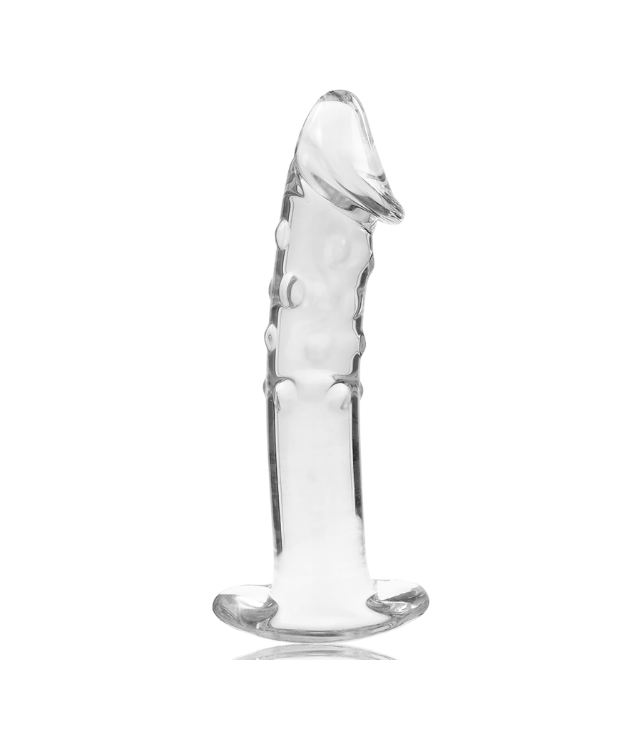 NEBULA SERIES BY IBIZA - MODELLO 19 DILDO IN VETRO BOROSILICATO TRASPARENTE 18.5 CM -O- 4 CM