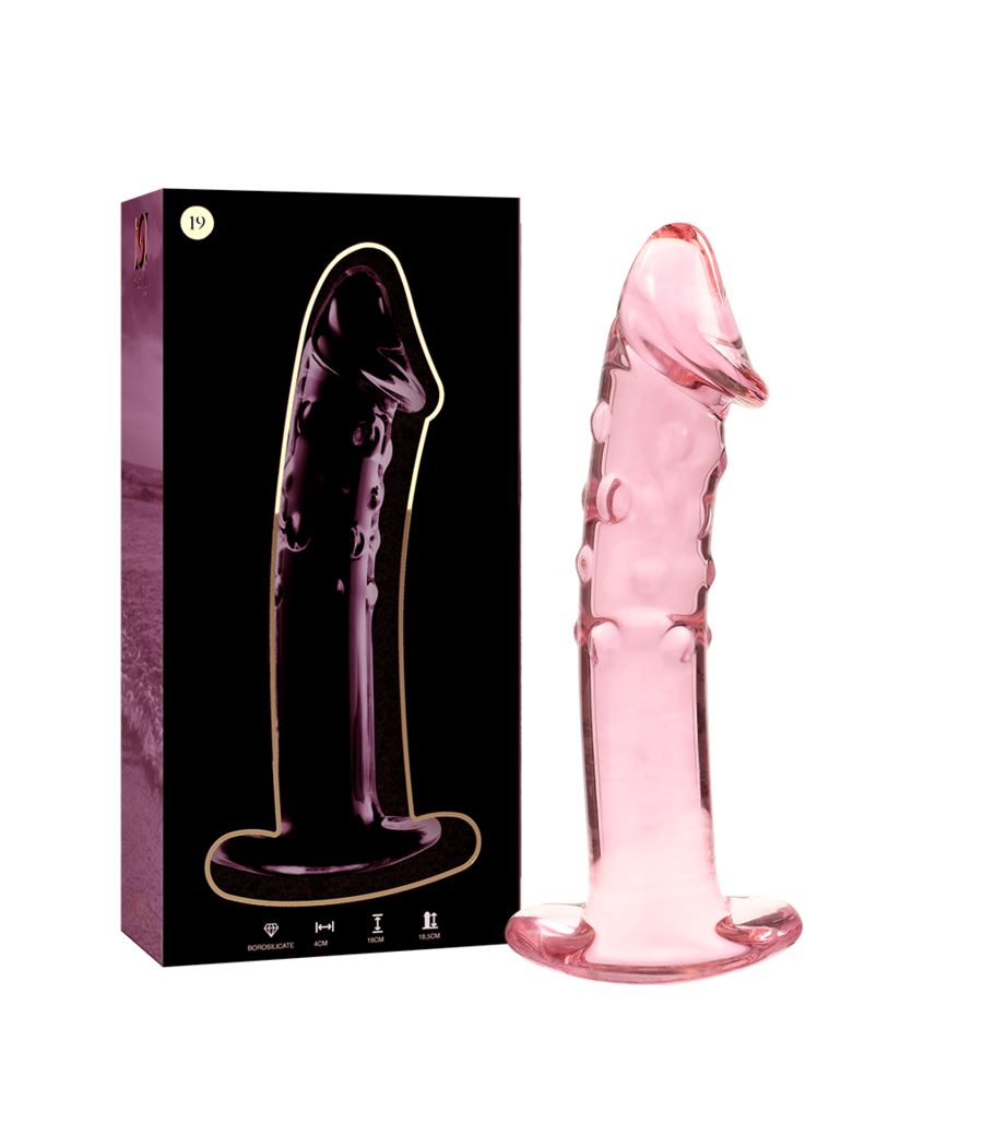 NEBULA SERIES BY IBIZA - MODELO 19 DILDO VIDRO BOROSILICADO ROSA 18.5 CM -O- 4 CM