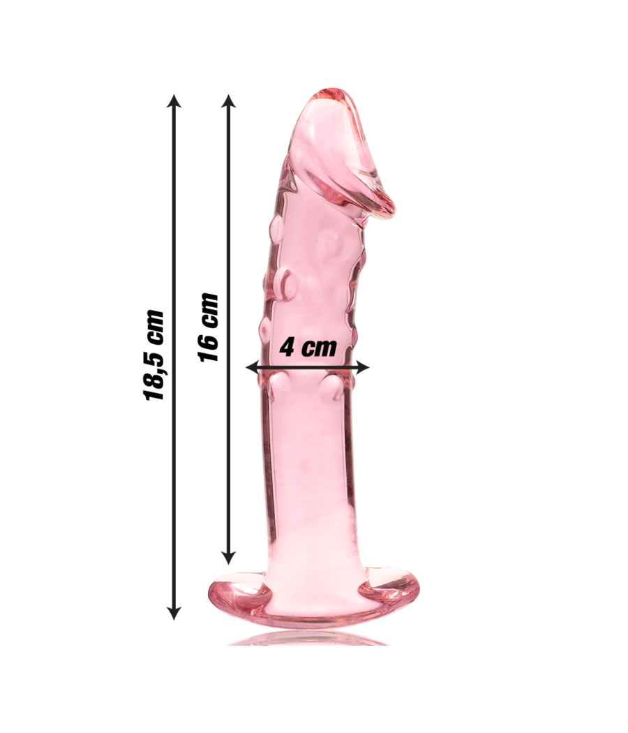 NEBULA SERIES BY IBIZA - MODELLO 19 DILDO IN VETRO BOROSILICATO ROSA 18.5 CM -O- 4 CM