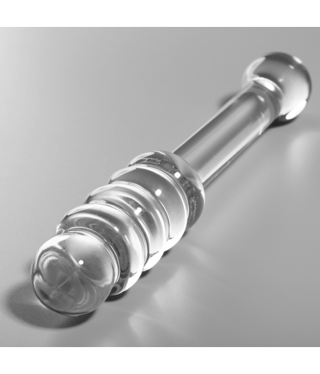 NEBULA SERIES BY IBIZA - MODELLO 20 DILDO IN VETRO BOROSILICATO TRASPARENTE 20.5 CM -O- 3 CM