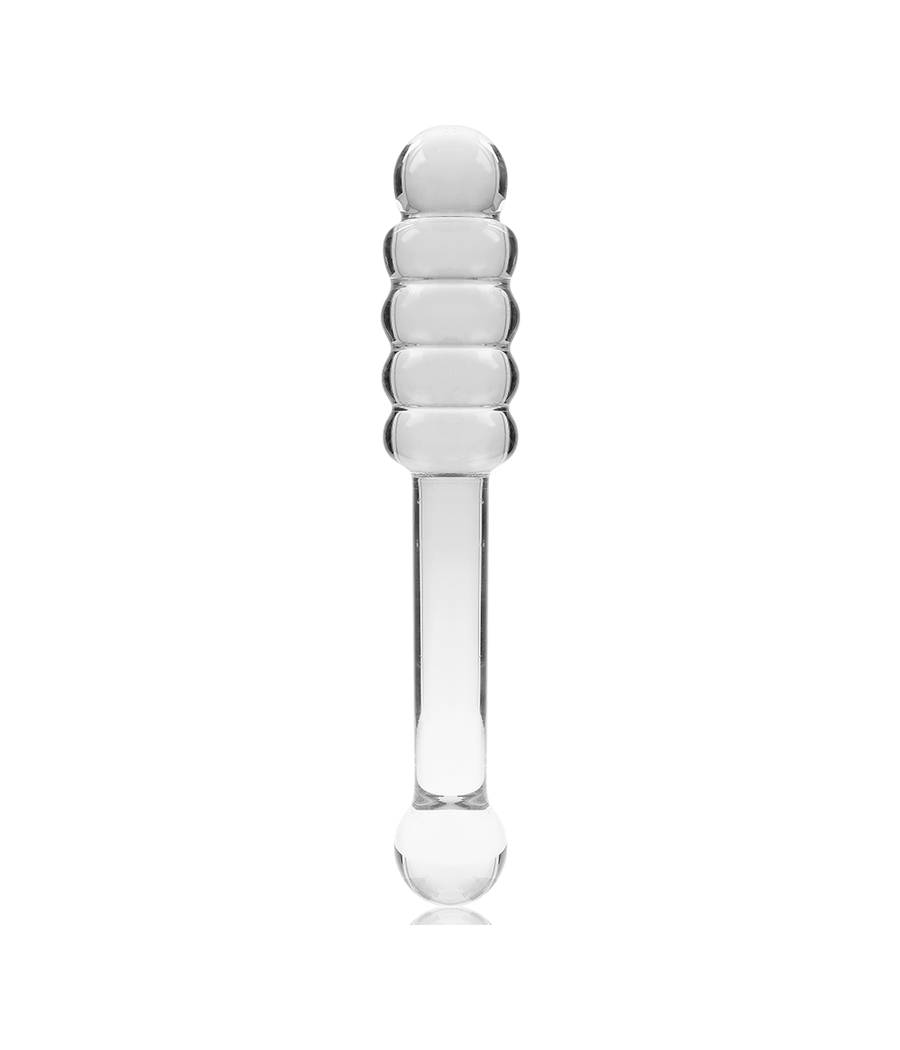 NEBULA SERIES BY IBIZA - MODEL 20 DILDO BOROSILICATE GLASS CLEAR 20.5 CM -O- 3 CM