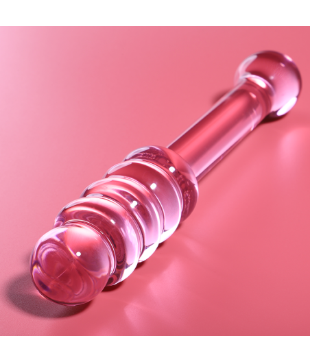 NEBULA SERIES BY IBIZA - MODEL 20 DILDO BOROSILICATE GLASS PINK 20.5 CM -O- 3 CM
