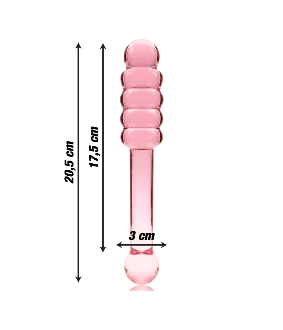 NEBULA SERIES BY IBIZA - MODELO 20 DILDO CRISTAL ROSA 20.5 CM -O- 3 CM