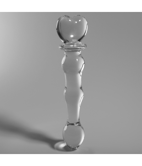 NEBULA SERIES BY IBIZA - MODEL 21 DILDO BOROSILICATE GLASS CLEAR 20.5 CM -O- 3.5 CM