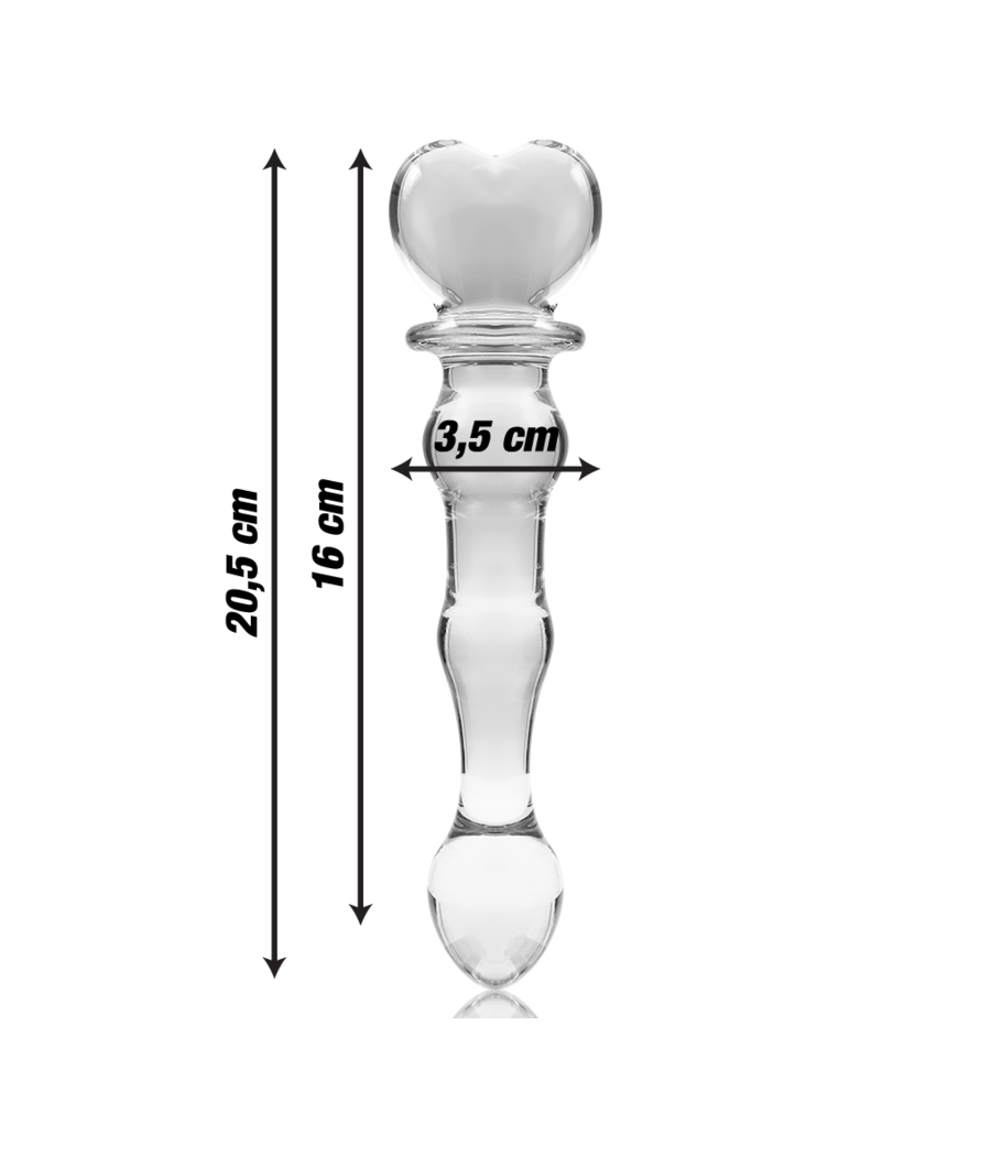 NEBULA SERIES BY IBIZA - MODELL 21 DILDO BOROSILIKATGLAS KLAR 20.5 CM -O- 3.5 CM