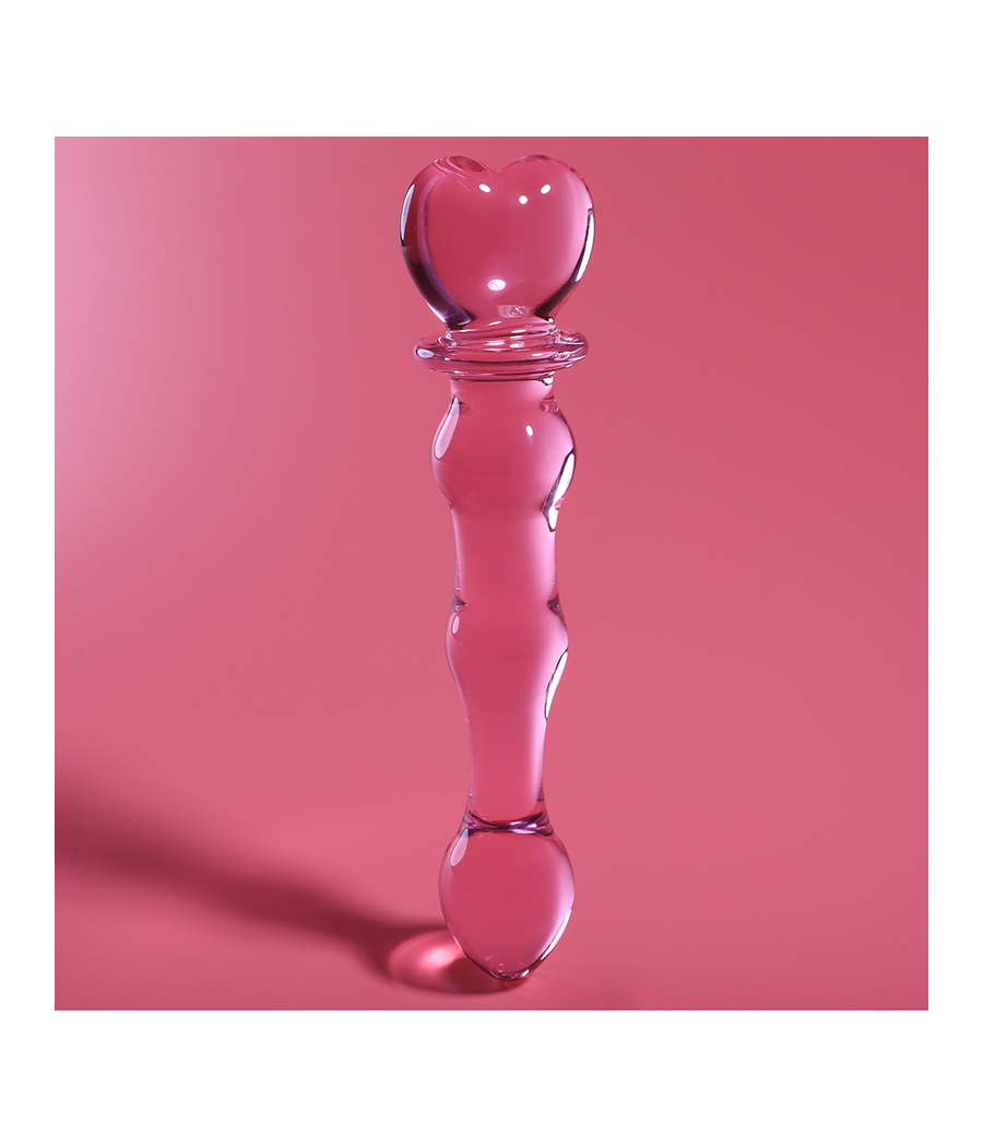 NEBULA SERIES BY IBIZA - MODEL 21 DILDO BOROSILICATE GLASS PINK 20.5 CM -O- 3.5 CM