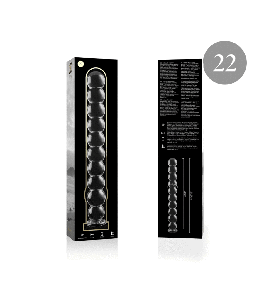NEBULA SERIES BY IBIZA - MODELO 22 DILDO CRISTAL TRANSPARENTE 21.5 CM -O- 2.5 CM