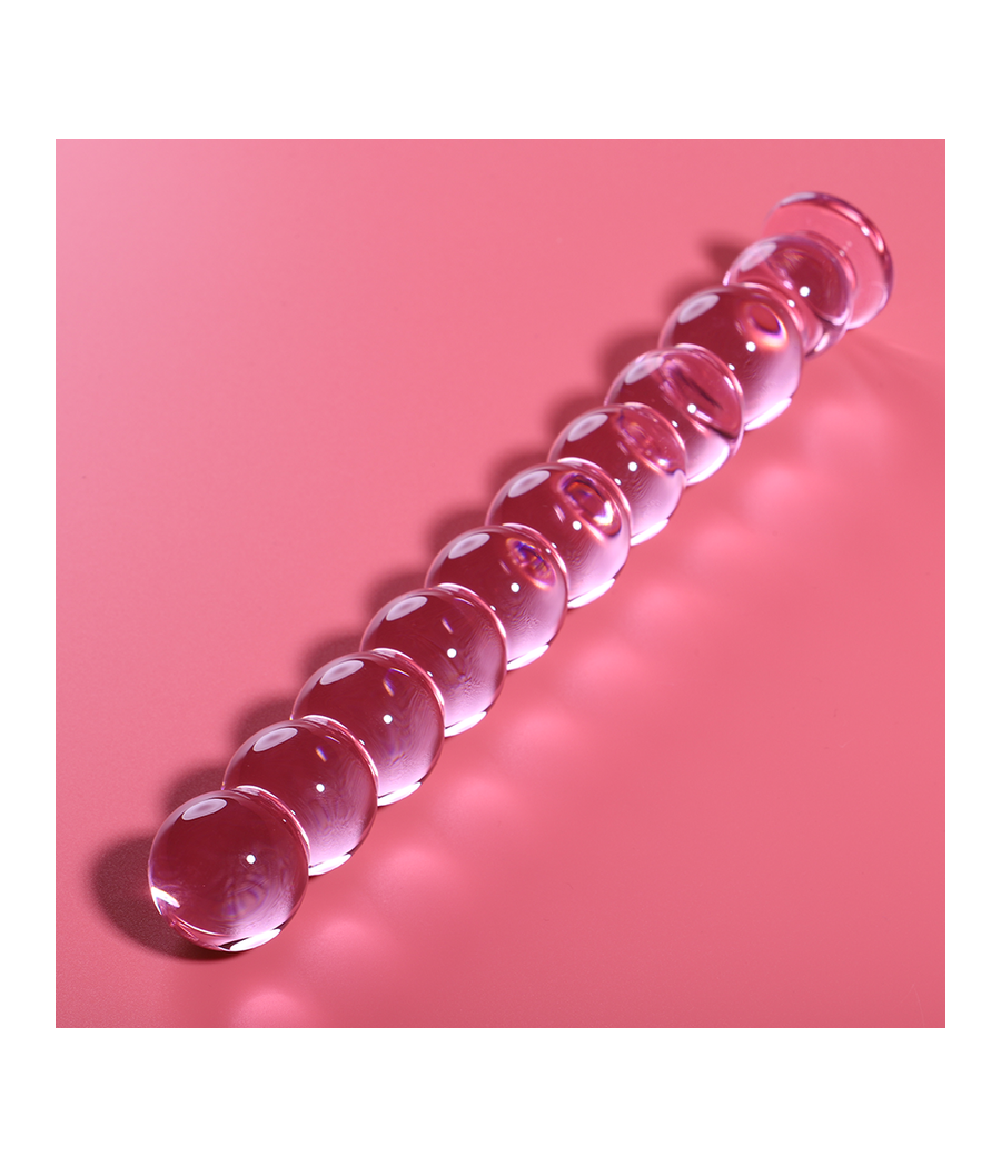 NEBULA SERIES BY IBIZA - MODÈLE 22 GODE EN VERRE BOROSILICATE ROSE 21.5 CM -O- 2.5 CM