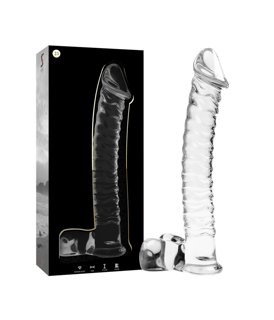 NEBULA SERIES BY IBIZA - MODELL 23 DILDO BOROSILIKATGLAS KLAR 21.5 CM -O- 4 CM