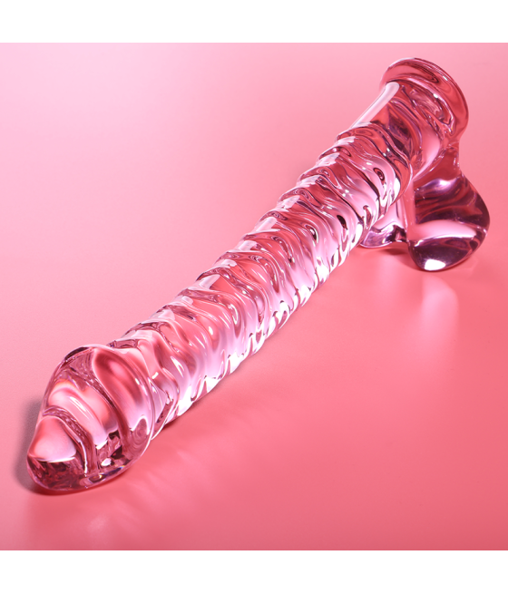 NEBULA SERIES BY IBIZA - MODEL 23 DILDO BOROSILICATE GLASS PINK 21.5 CM -O- 4 CM