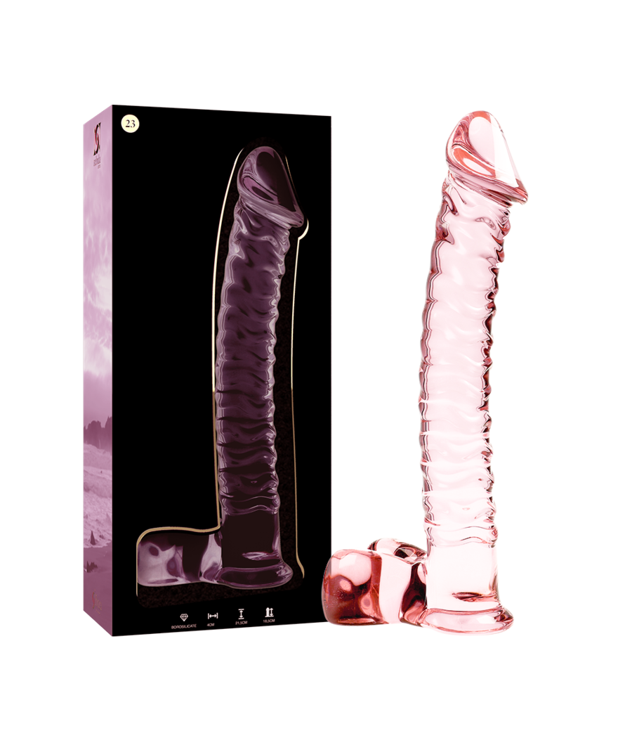 NEBULA SERIES BY IBIZA - MODELO 23 DILDO CRISTAL ROSA 21.5 CM -O- 4 CM