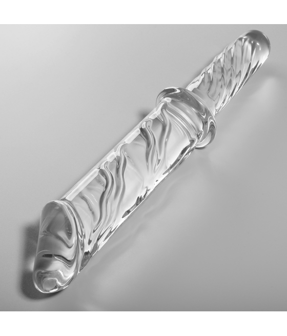 NEBULA SERIES BY IBIZA - MODELO 24 DILDO VIDRO BOROSILICADO TRANSPARENTE 28.5 CM -O- 5 CM
