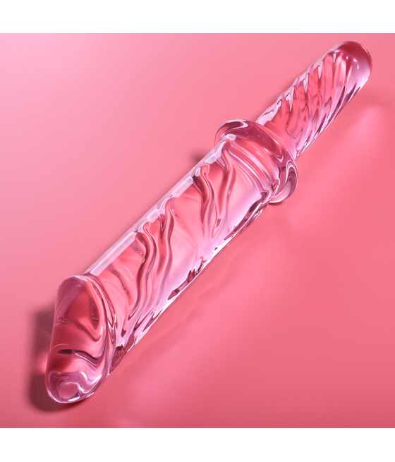 NEBULA SERIES BY IBIZA - MODELLO 24 DILDO IN VETRO BOROSILICATO ROSA 28.5 CM -O- 5 CM