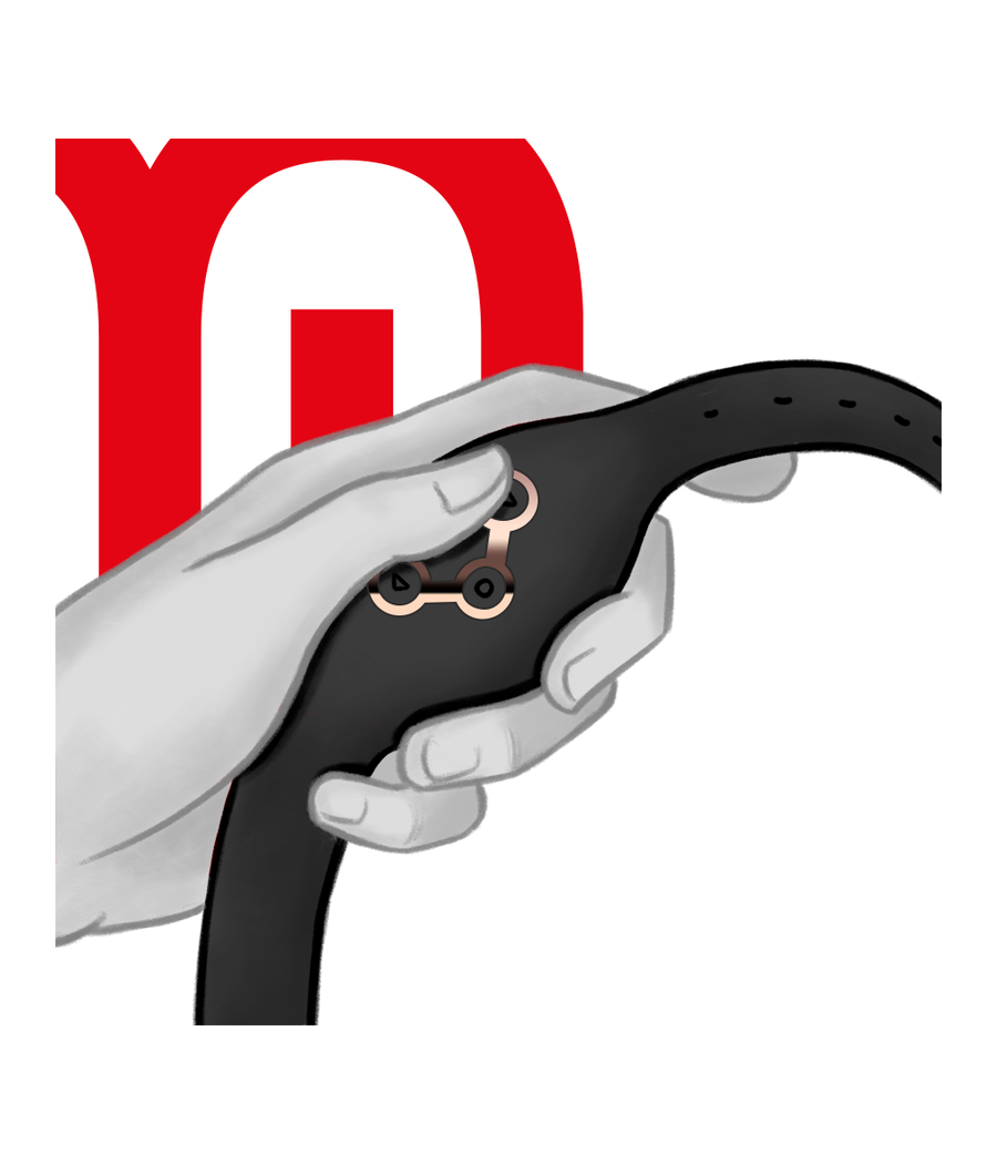 WATCHME - MONTRE À TÉLÉCOMMANDE À TECHNOLOGIE SANS FIL JET ET CUIVRE