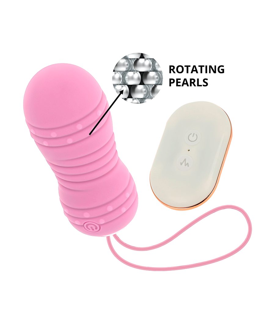 OHMAMA - HUEVO CONTROL REMOTO 7 MODOS ROTACION ROSA