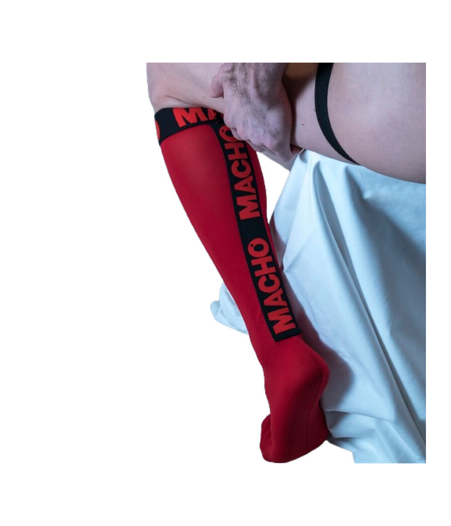 MACHO - MEIAS FINAS TAMANHO ÚNICO VERMELHO