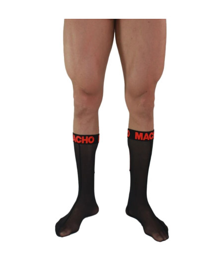 MACHO - CALZINI SOTTILI TAGLIA UNICA NERO/ROSSO