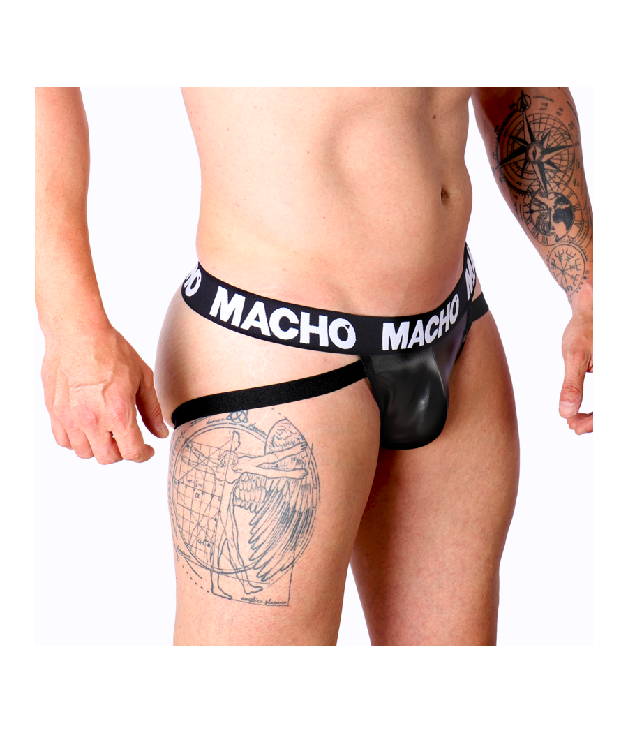 MACHO - MX25NC JOCK BLACK LEATHER XL