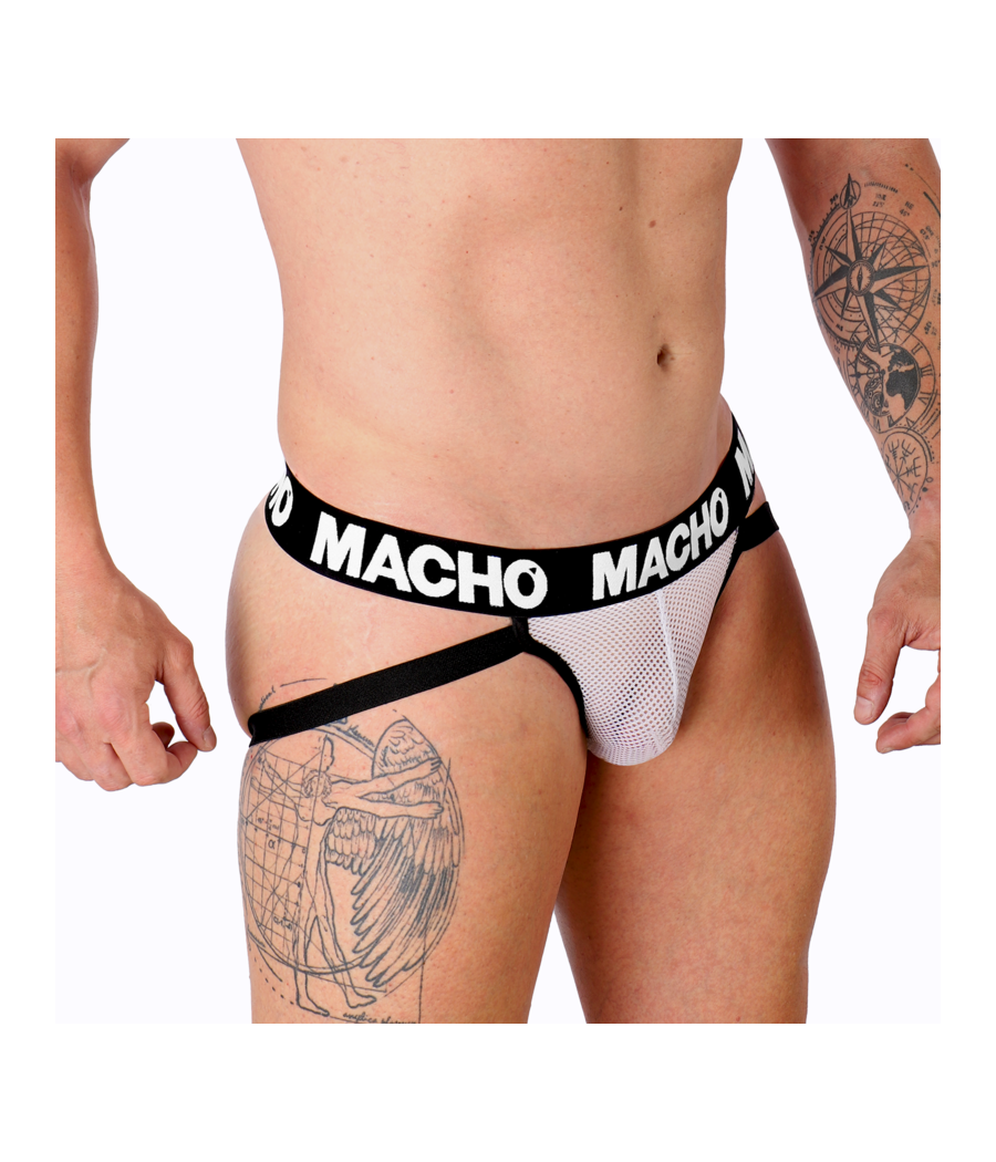 MACHO - MX26X1 JOCK GRID WHITE M
