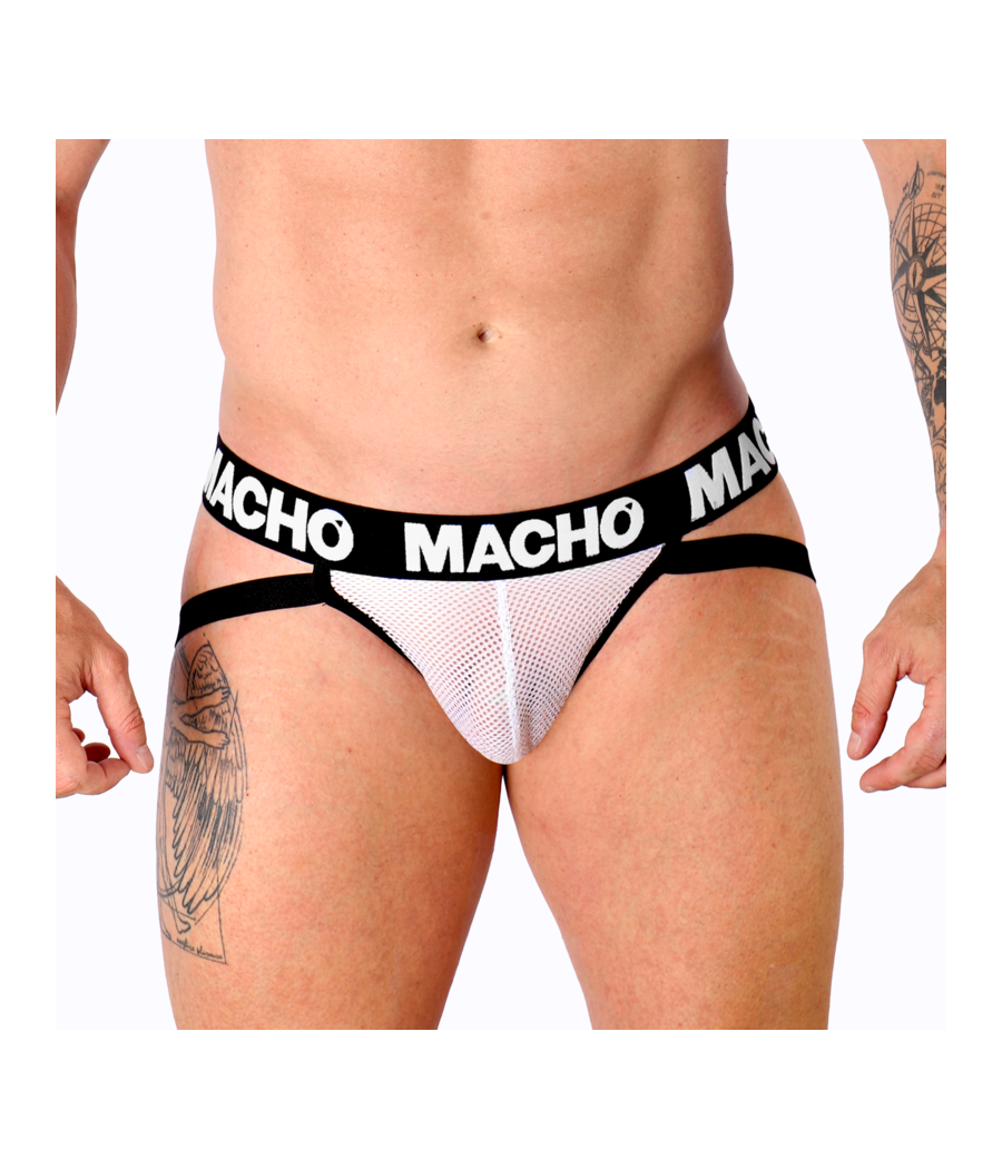 MACHO - MX26X1 JOCK GRID BLANC XL