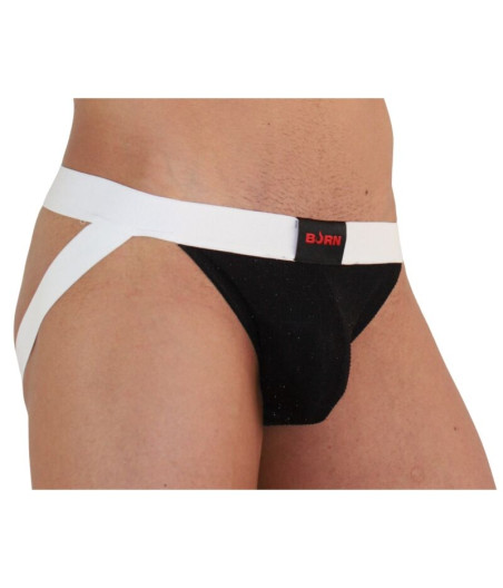 BURN - 004 JOCK NERO LUCIDO / BIANCO L
