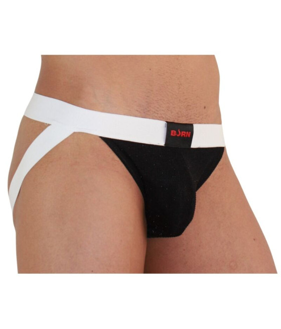 BURN - 004 JOCK BRILLANTE NEGRO / BLANCO XL