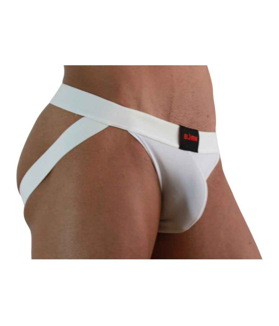 BURN - 007 JOCK LYCRA WHITE M