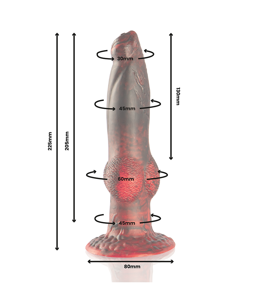 EPIC - PROMETHEUS DILDO TITAN IN FLAMES RECHARGEABLE REMOTE CONTROL