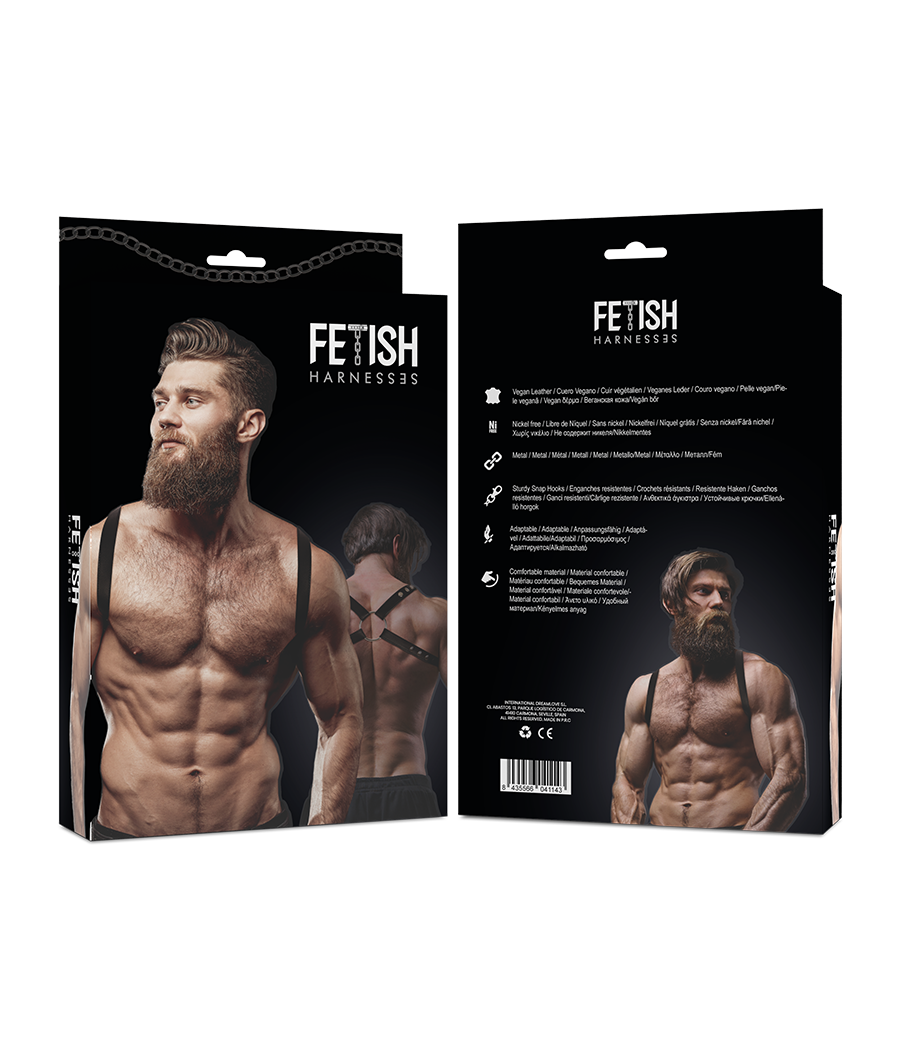 FETISH SUBMISSIVE ATTITUDE - ARREIO DE COSTAS DE COURO ECOLÓGICO MASCULINO