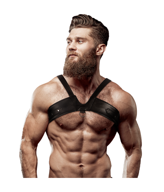 FETISH SUBMISSIVE ATTITUDE - MENS BRIGADE ECO-LEATHER CHEST HARNESS