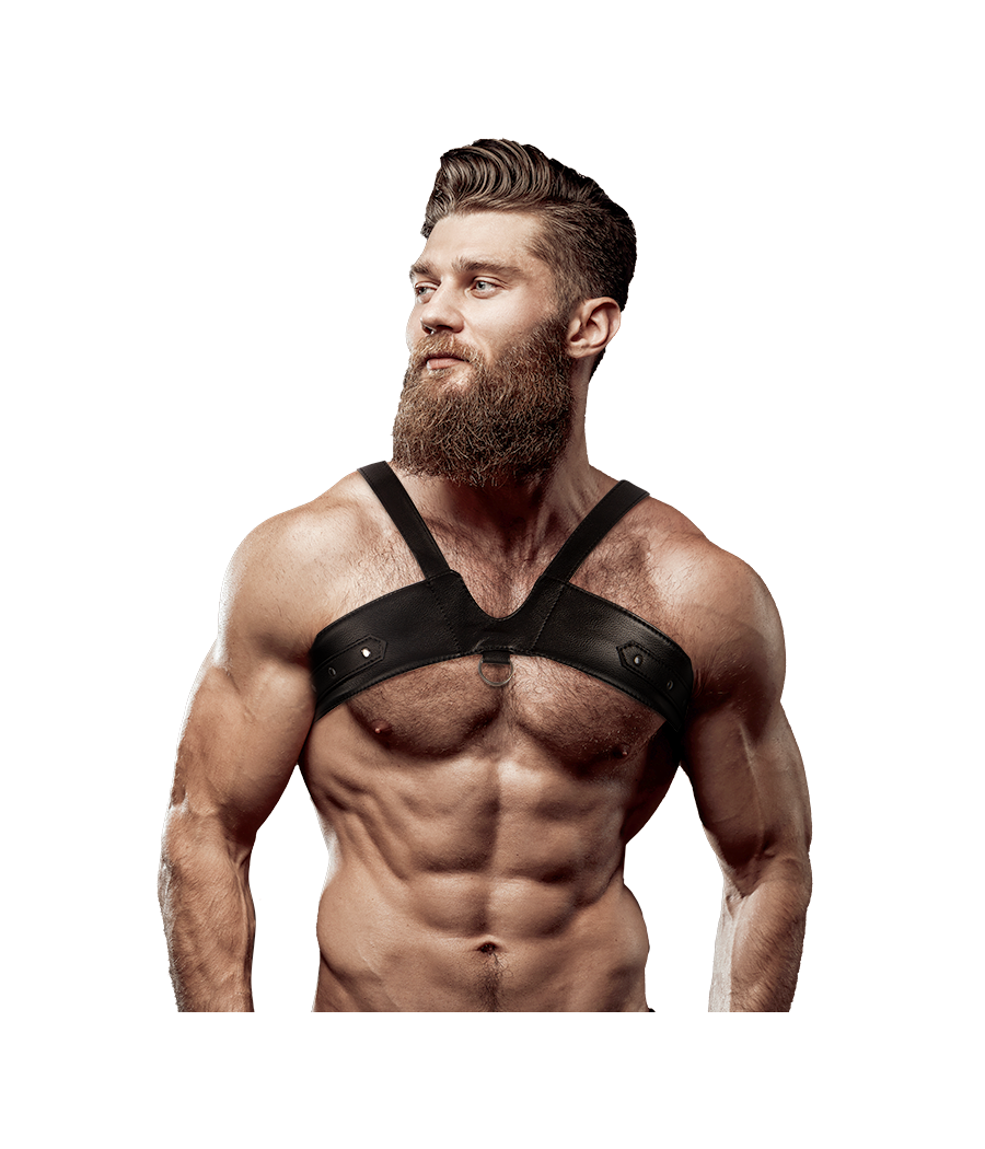 FETISH SUBMISSIVE ATTITUDE - MENS BRIGADE ECO-LEATHER CHEST HARNESS