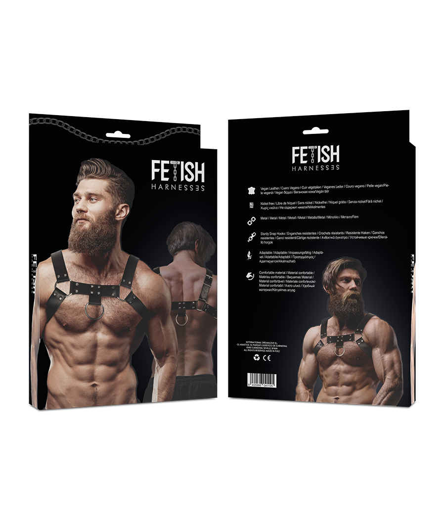 FETISH SUBMISSIVE ATTITUDE - HARNAIS DE POITRINE EN ÉCO-CUIR POUR HOMMES