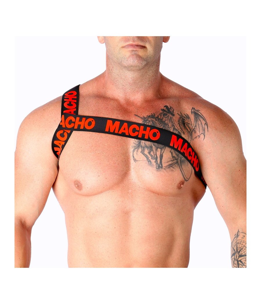 MACHO - ARNÊS ROMANO VERMELHO L/XL