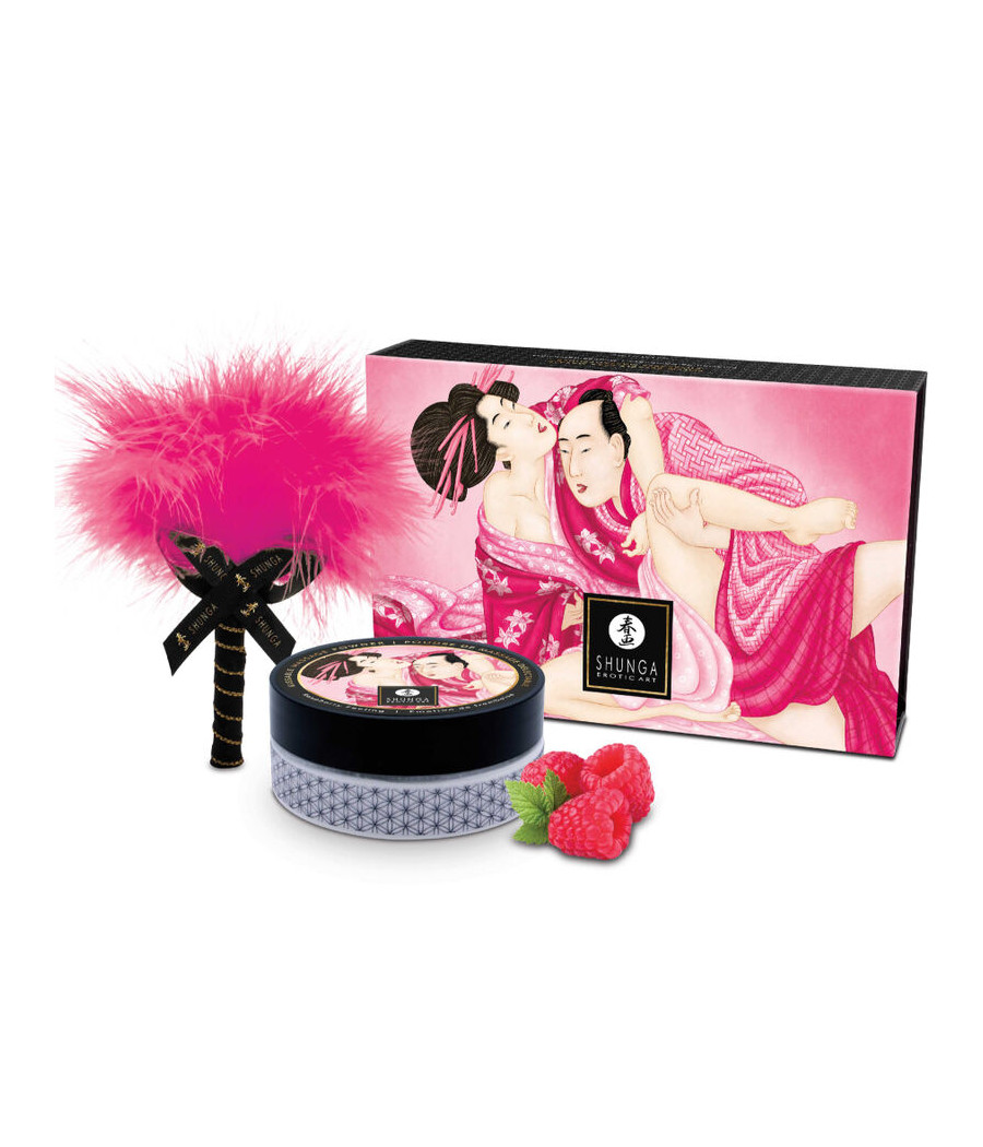 SHUNGA - KIT DE PÓ DE MASSAGEM COMESTÍVEL FRAMBOESA