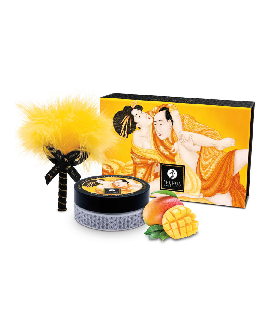 SHUNGA - KIT POLVOS DE MASAJE COMESTIBLE MANGO