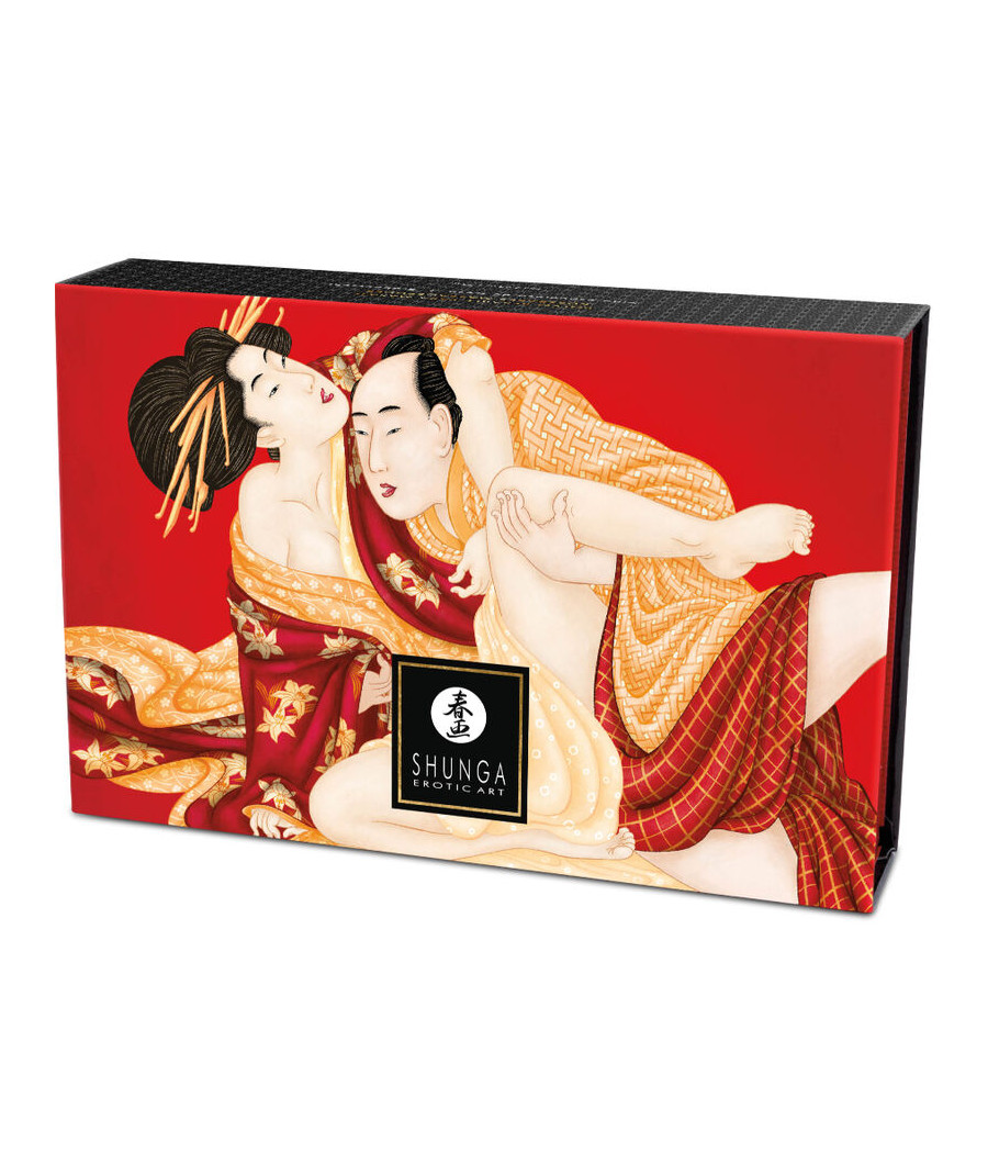 SHUNGA - KIT DE PÓ DE MASSAGEM COMESTÍVEL DE MORANGO