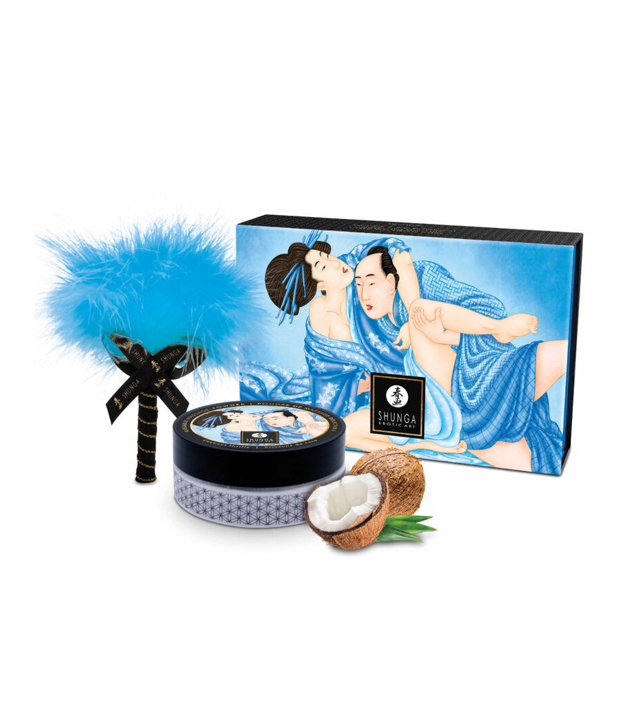 SHUNGA - KIT DE MASSAGEM EM PÓ DE COCO COMESTÍVEL