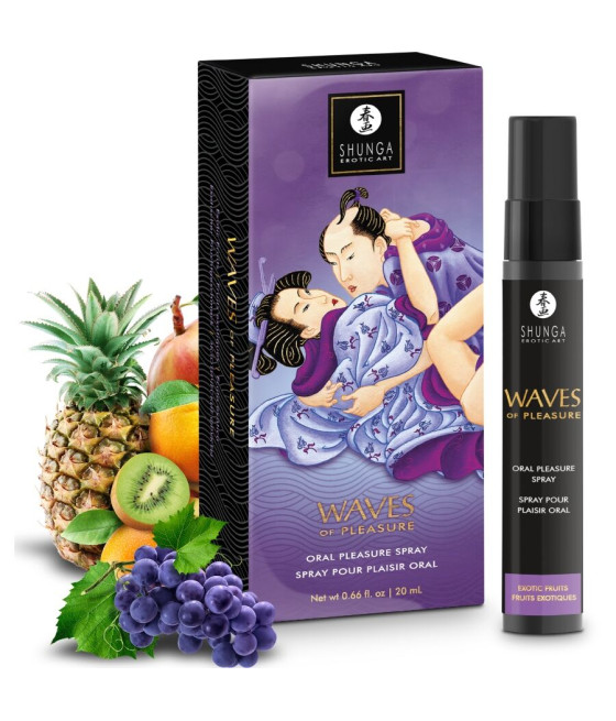 SHUNGA - SPRAY ORAL SEDUTOR DE PRAZER COM SABORES DE FRUTAS EXÓTICAS 20 ML