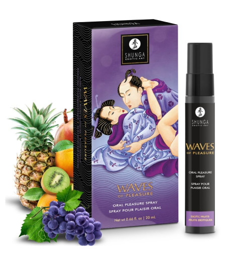 SHUNGA - SPRAY ORAL SEDUTOR DE PRAZER COM SABORES DE FRUTAS EXÓTICAS 20 ML
