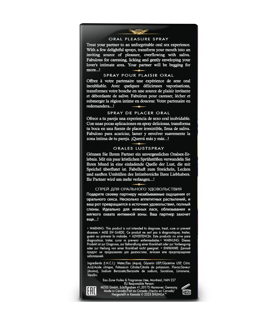 SHUNGA - WAVES PLEASURE SPRAY ORAL SEDUCTOR FRUTAS EXÓTICAS 20 ML