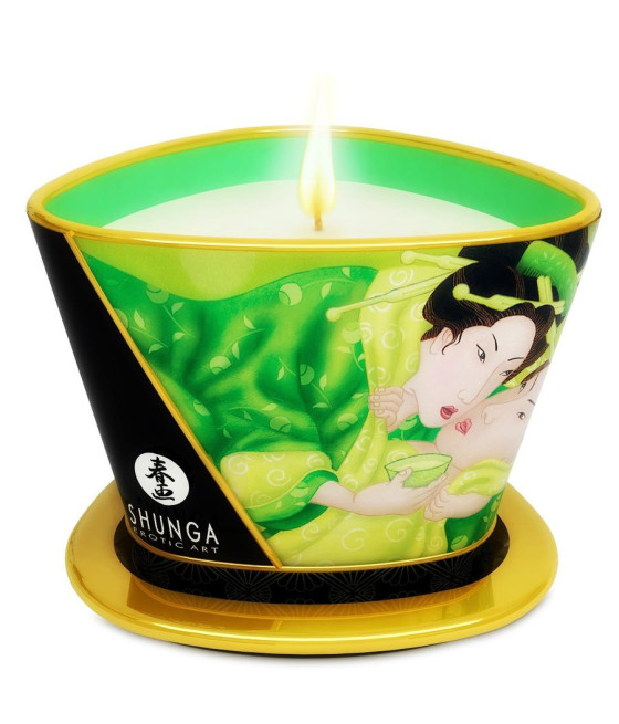 SHUNGA - MINI CARESS BY CANDELIGHT MASSAGE VELA T VERDE 170 ML