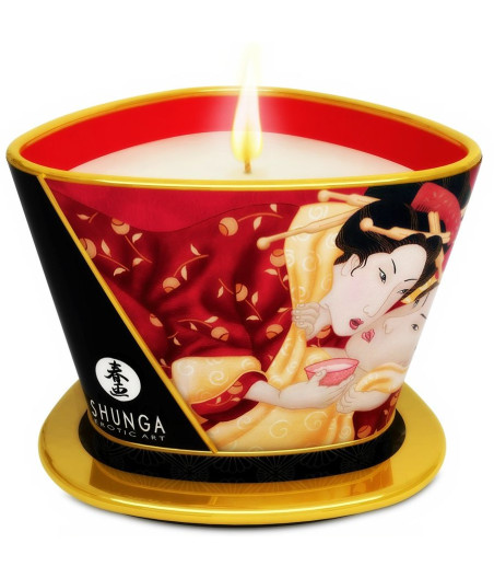 SHUNGA - MINI CARESS BY CANDELIGHT VELA MASAJE FRESAS Y CAVA 170 ML