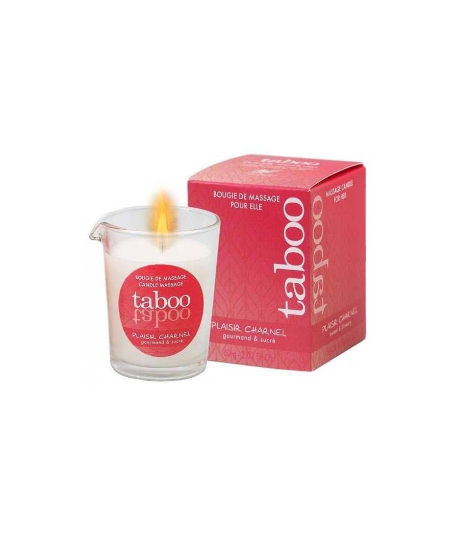 RUF - VELA DE MASSAGEM TABOO PARA SEU AROMA DE FLOR DE CACAU PLAISIR CHARNEL