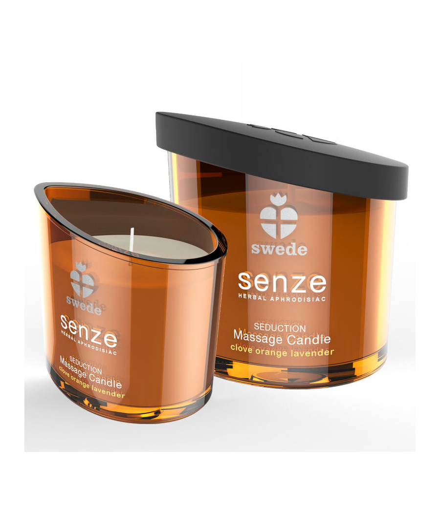 SWEDE - SENZE SEDUCTION MASSAGE CANDLE - CLOVE, ORANGE, LAVENDER