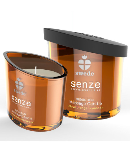 SWEDE - BOUGIE DE MASSAGE SÉDUCTION SENZE - GIROFLE, ORANGE, LAVANDE
