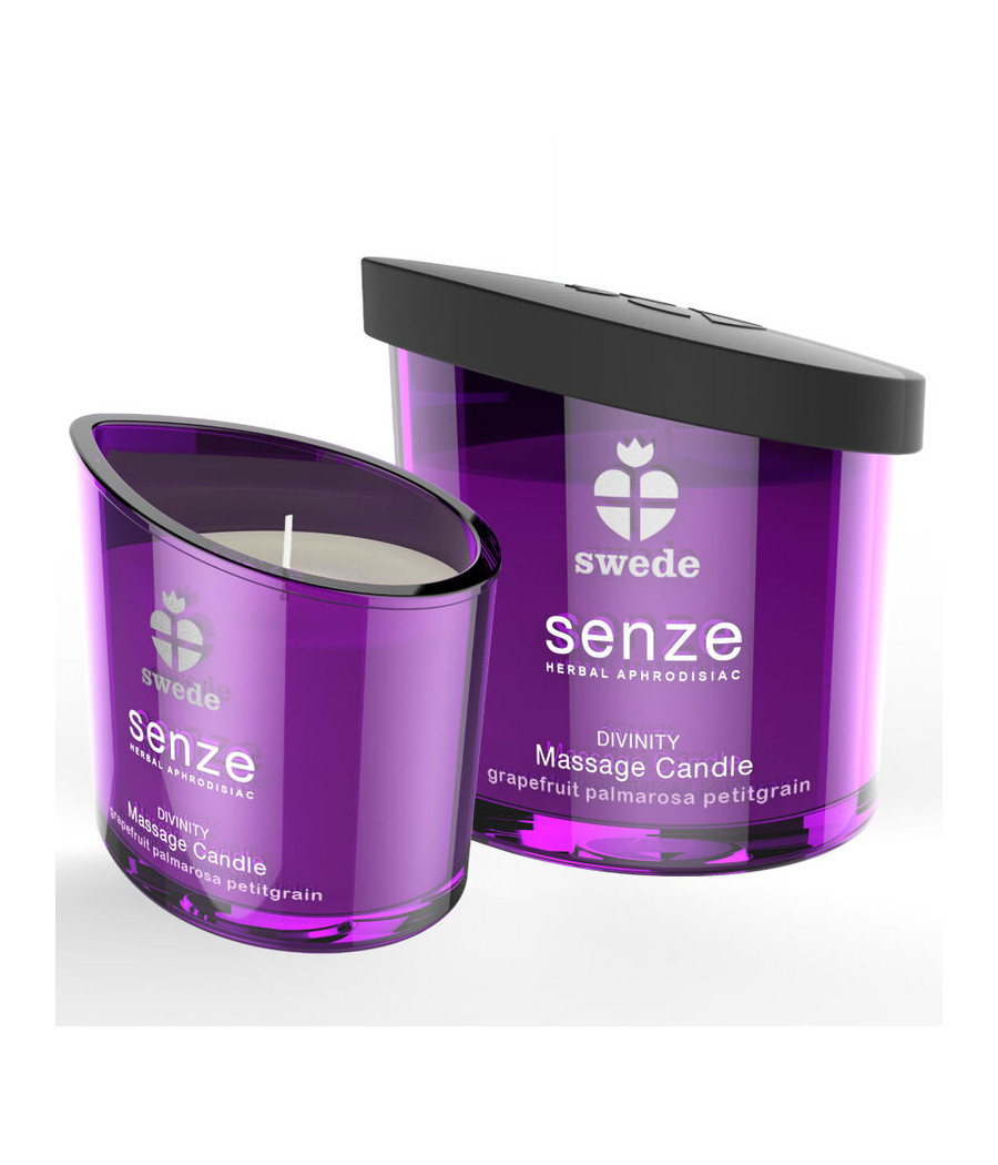 SWEDE - BOUGIE DE MASSAGE SENZE DIVINITY - PAMPLEMOUSSE, PALMAROSA, PETITGRAIN